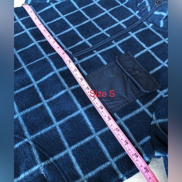 Goodfellow & Co. Men’s Quarter Zip Fleece Pullover Blue Plaid Sweatshirts SZ S-L - Picture 7 of 14